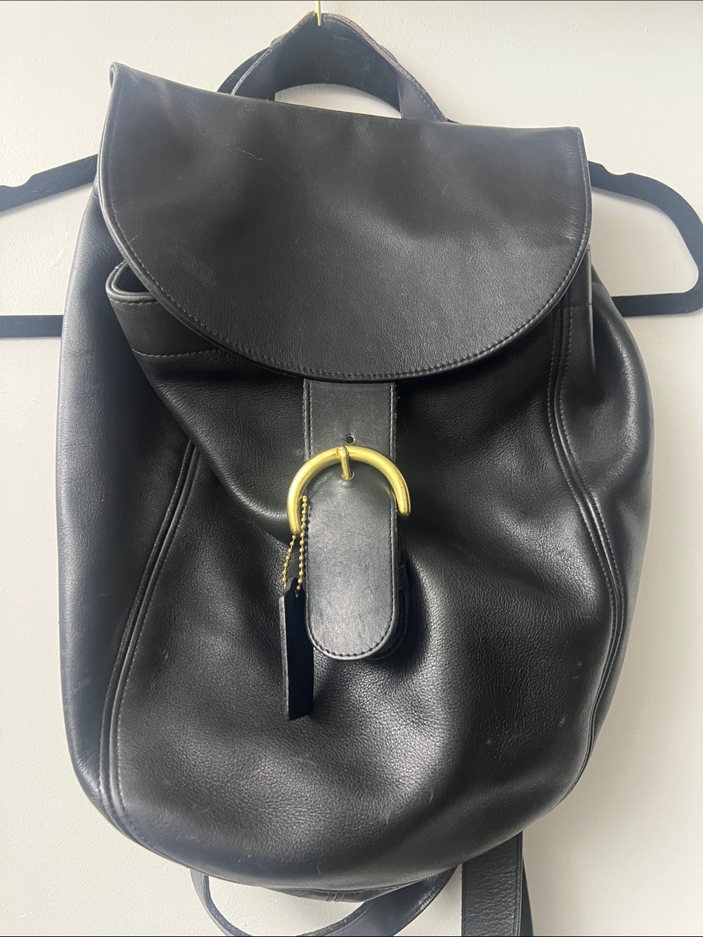 Coach SoHo Backsac 4134 Black Leather with Gold Hardware